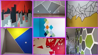 Geometric Wall Painting Designs Ideas 2025  Geometric Accent Wall Paint  3d Wall Painting Designs [upl. by Anem]