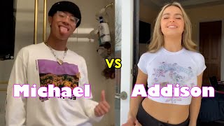 Michael Le vs Addison Rae  TikTok Dance Compilation [upl. by Haran]