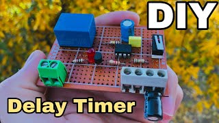 How to make timer circuit  on delay timer using ne555 [upl. by Latsyc]