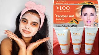 VLCC Papaya Fruit Facial at Home Step By Step Demo  Review  Summer Facial  Beauty Getaways [upl. by Aiyn]