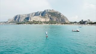 Fliteboard eFoil  Mondello beach Sicily Italy [upl. by Akkahs]