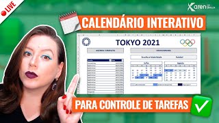 Live 234  Calendário Interativo para Controle de Projetos no Excel [upl. by Oiratnom]