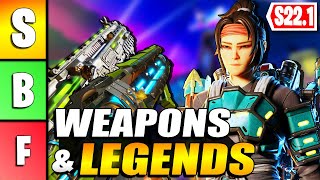 TIER LIST of BEST Legends amp Weapons In Apex Legends Season 221 [upl. by Ariada]