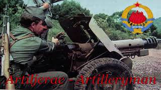 Artiljerac  Artilleryman Yugoslav military song [upl. by Audrye674]