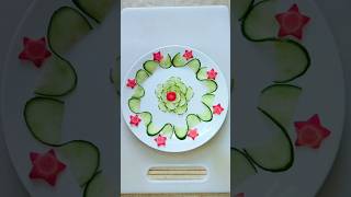 learn how to make salad easy salad vegetablecarving carving cuttingskills shortstrending diy [upl. by Viquelia]