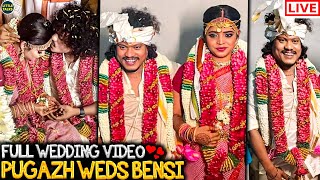 🔴 Pugazh Weds Bensi 😍  quotBensi அழுதது Pugazh தேத்துனதுquot  Full Wedding Video  Unseen Candids [upl. by Godfrey353]