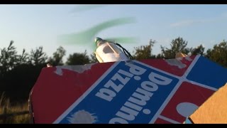 Dominos pizza box flyer airplane [upl. by Reitrac]