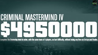 GTA 5  The Doomsday Heist Criminal Mastermind Challenge Complete [upl. by Kempe]