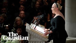 John McCains daughter alludes to Trump in memorial speech [upl. by Halyk]