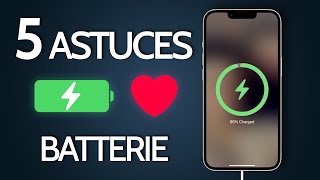 5 ASTUCES et CONSEILS pour GARDER la BATTERIE de votre IPHONE en BONNE SANTE ❤️ [upl. by Ladiv]