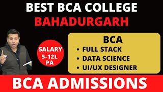 BEST BCA COLLEGE IN BAHADURGARH  HARYANA [upl. by Adnama]