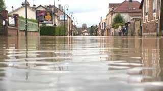 La France et la Belgique face aux inondations après le passage de la tempête Kirk [upl. by Eilojne]