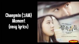 Changmin 2AM  Moment Lyrics easy lyrics [upl. by Bentley252]