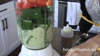 5 Minute Avocado Gazpacho [upl. by Haerr]