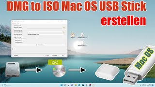 DMG to ISO Mac OS USB Stick erstellen unter Windows  Mac OS Bootstick [upl. by Adien]