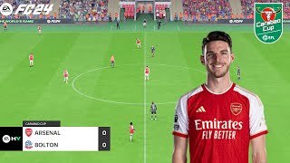 Arsenal vs Bolton  Carabao Cup 2024  PS5™ Gameplay [upl. by Nniuq206]