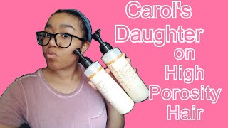 Carols Daughter Almond Milk Shampoo and Conditioner Review BEST for My High Porosity Hair [upl. by Akialam164]