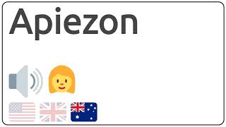 How to pronounce Apiezon in english [upl. by Emilee]