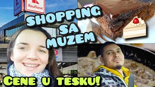 SHOPPING SA MUZEM  CENE  tesco i kaufland haul teleca corbica dezert i ULOV iz pekare 🎥💖🤑🍰 [upl. by Wolliw]