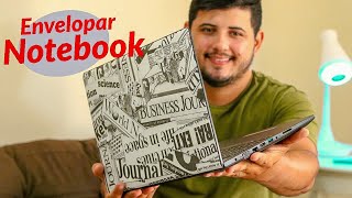 Como personalizar seu notebook com adesivo  Luan dourado [upl. by Anua901]