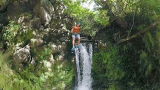 Mauritius trip Day 3  Zip lines at La Vallée Des Couleurs Nature Park [upl. by Gonick524]