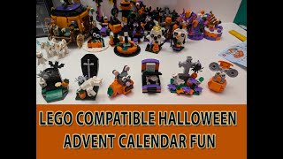 Lego Compatible Halloween Advent Calendar Build and Review [upl. by Ennoitna]