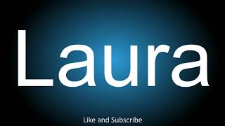 How to correctly pronounce in Spanish and English  Laura [upl. by Stolzer]