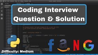 Python Coding Interview Practice  Difficulty Medium [upl. by Haimirej]