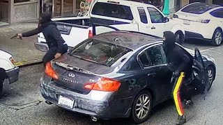 Caught on Camera Drive By Armed Robbery San Francisco Chinatown [upl. by Lakin]