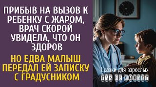 Прибыв на вызов к ребенку с жаром врач увидела что он здоров… Но едва малыш передал ей записку [upl. by Oirom631]