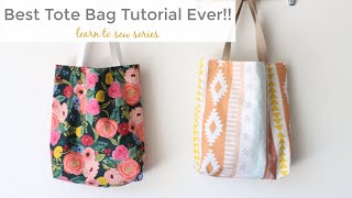 The Perfect Tote Bag Tutorial  Learn to Sew Series [upl. by Nitnilc]