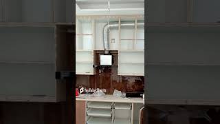 Chimney kitchen installation youtubecreator youtubeshorts [upl. by Warfield]