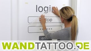 Wandtattoo auf Tür anbringen  Anleitung für Wandtattoos auf Türen [upl. by Aitnohs]