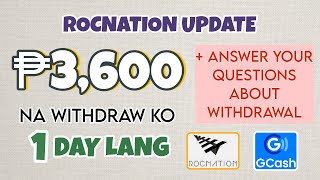 Isang Araw lang ₱3600 pesos ang kinita at na withdraw ko  ROCNATION UPDATE [upl. by Spada]