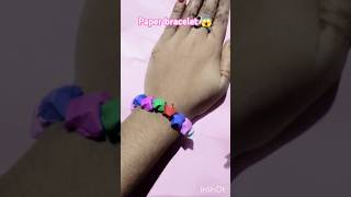 bracelet making with paper😱paper craft ideas diy shorts bracelet viral trending craft [upl. by Asher]