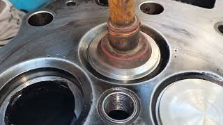 How to Fitting Valve Seat in Cylinder Head work [upl. by Ainekahs]