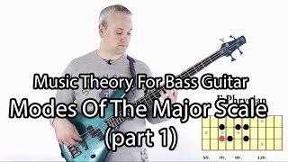 Modes of the Major Scale For Bass Guitar Part 1 [upl. by Nellaf211]