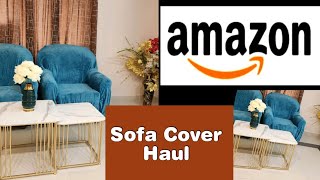 Sofa covers Haul  online shopping for sofa cover  Amazon home decor ideas unboxing [upl. by Maximo]