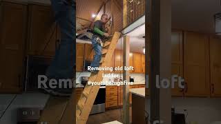 Removing Old Loft Ladder carpenter carpentry woodworking youtube youtubeshorts [upl. by Marje]