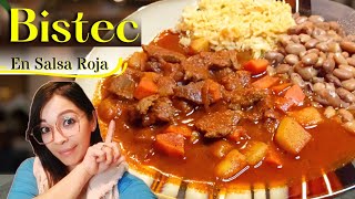 BISTEC en SALSA ROJA DeliciosoRECETA Mexicana Fácil de Hacer [upl. by Entroc]