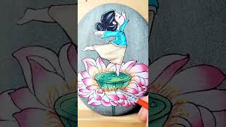 Beautiful Handmade Little Girl Flower Stone Art Design [upl. by Weldon599]