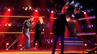 Аll Judges Dancing David Dam  Lets Get It On The voice of Holland 2014 Blind Auditions [upl. by Yrekaz]