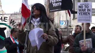 Hands Off Yemen Protest outside Saudi Embassy London [upl. by Selena]