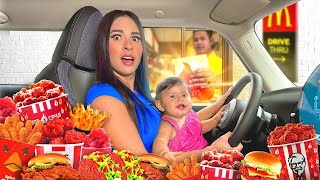 24 HORAS PIDIENDO LA COMIDA MAS PICANTE DE LOS DRIVE THRU Fuera de la Ciudad [upl. by Areek744]