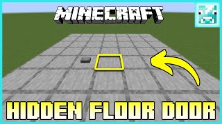 Minecraft HIDDEN FLOOR PISTON DOOR Tutorial 1 Block [upl. by Andrade]