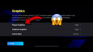 Efootball 2025 New Graphics settings 😱 [upl. by Waldo597]