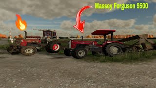 MasseyFerguson 9500 amp Swaraj 855 New Model  Wheat SEEDING with Superseeder  farming simulator 22 [upl. by Spiers]