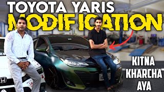 Toyota Yaris Modified  Kitna Karcha Aya Modification Per  toyota toyotayaris civic modified [upl. by Ecidnac]