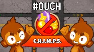 BTD 6  Beating the First Round of OUCH CHIMPS hardest challenge in the game [upl. by Yesnikcm66]