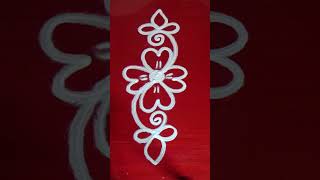 Simple🌺Side Design for Beginnersshorts ytshorts trending youtubeshorts rangoli dailyrangoli [upl. by Assetak]